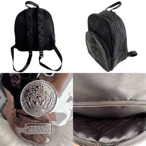 versace black backpack rucksack gym weekend travel bag
